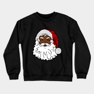 african black santa claus christmas Crewneck Sweatshirt